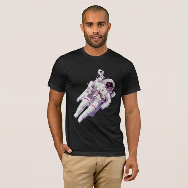 Floating Astronaut T-Shirt – Space Minimalist (Front Full)