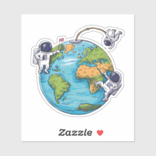 Floating Astronauts  Sticker
