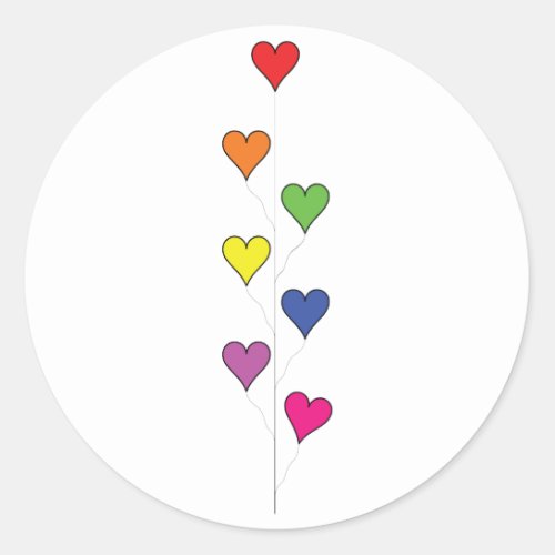 Floating Balloon Hearts _ Sticker