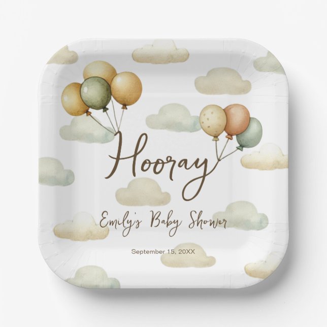 Floating Balloons Adventures  Paper Plates (Front)