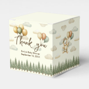 Floating Bear Adventures Baby Shower Thank you Favor Boxes