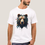Floating Bear Face Art - Emotional Inspiration T-Shirt<br><div class="desc">Get ready to unleash your emotions with this stunning abstract bear face artwork! This beautiful piece features a gentle bear face floating on a clean white background, evoking feelings of serenity and connection to nature. Wear your heart on your sleeve and make a statement with this inspiring tee - get...</div>