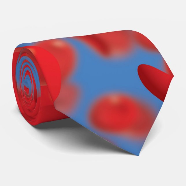 Floating Blood Cells Medical Science Tie (Rolled)