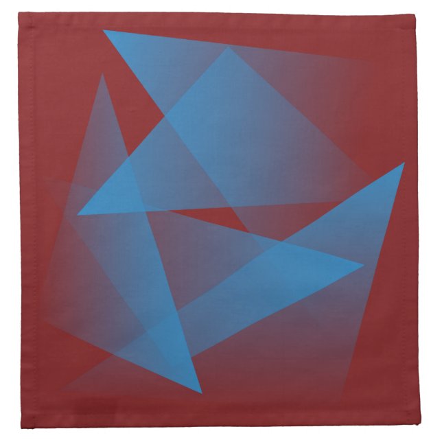 Floating blue fragments cloth napkin (Front)