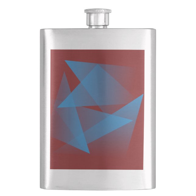 Floating blue fragments flask (Front)