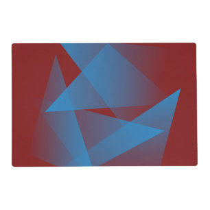 Floating blue fragments placemat