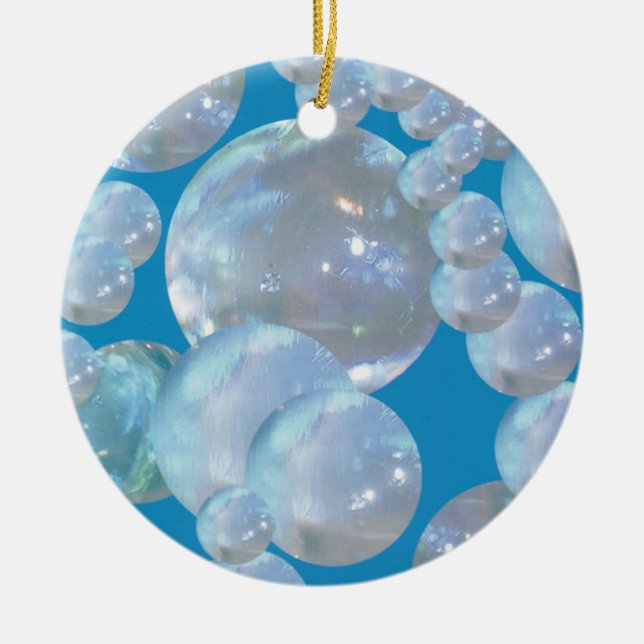 Floating Bubbles Christmas Ornament (Front)