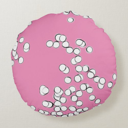 Floating Bubbles reversible to Pink or Blue AH2014 Round Pillow