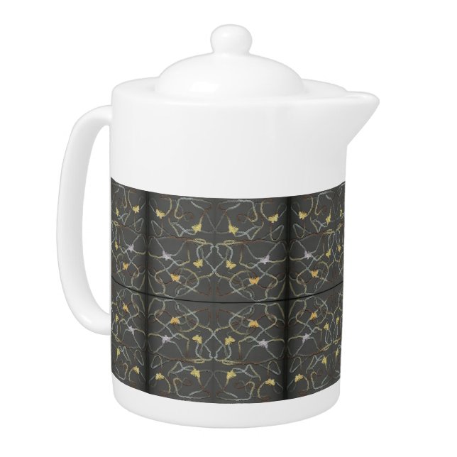 Floating Butterflies Teapot (Left)