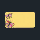 FLOATING BUTTERFLY Bat Mitzvah Sticker Address<br><div class="desc">WELCOME!!! I can personally help you with your order! Ask me anything! EVERYTHING is customizable! All my designs are ONE-OF-A-KIND original pieces of artwork designed by me! You can only find them here! Did you know that you can make this invite ANY color you want by simply clicking on the...</div>