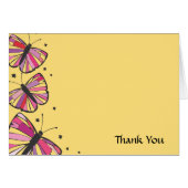 FLOATING BUTTERFLY Bat Mitzvah Thank You Card (Front Horizontal)