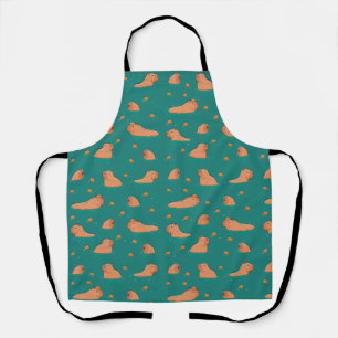 floating capybaras with orange apron