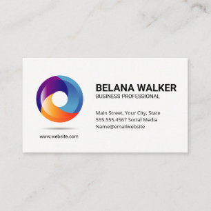 Floating Circle Orb Logo Business Card