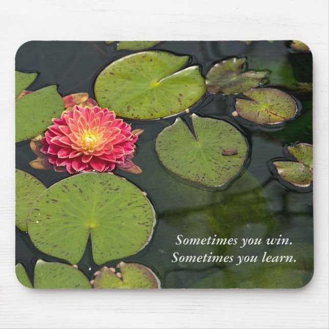 Floating dahlia in pond mouse pad (Front)