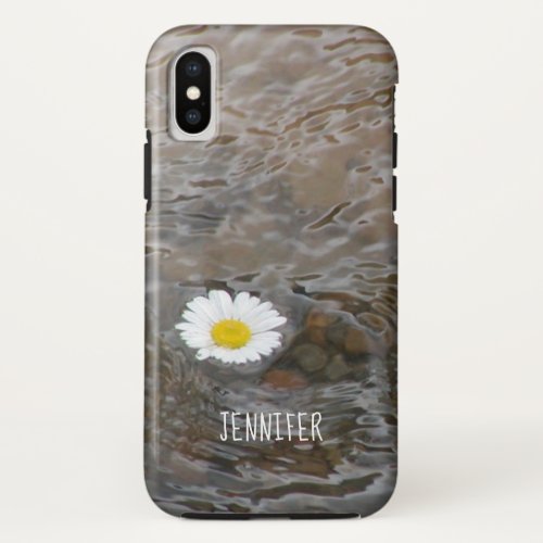 Floating Daisy And Name iPhone X Case