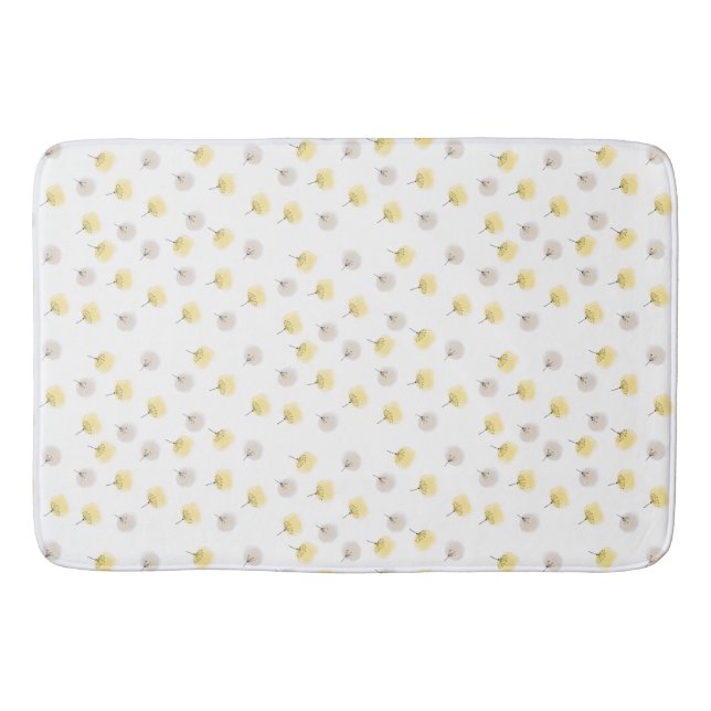 Floating Dandalions,Watercolour  Bath Mat (Front)