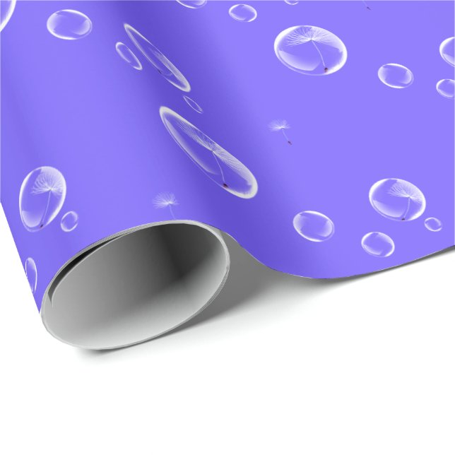 floating dandelions in bubbles wrapping paper (Roll Corner)