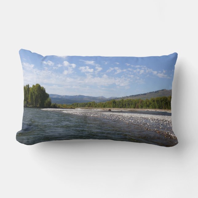 Floating Down the Snake River I Lumbar Pillow (Front)