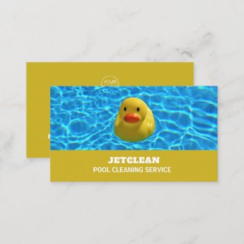 Floating Duck  Swimming Pool Cleaner Business Card by TheBusinessCardStore at Zazzle