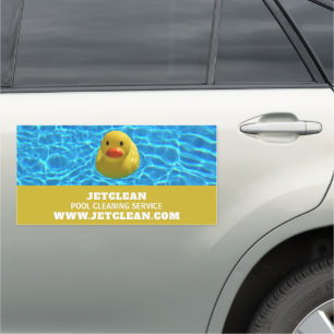 Floating Duck, Swimming Pool Cleaning Car Magnet