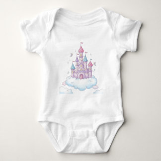 Floating Fairy Castle – Whimsical Kids’ Fantasy Baby Bodysuit