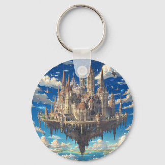 Floating Fantasy Castle in the Clouds | Celestial Keychain
