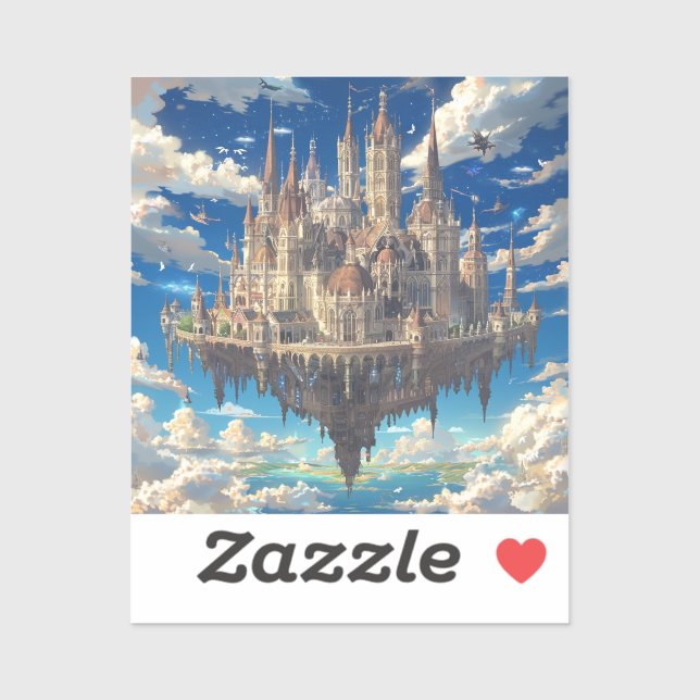 Floating Fantasy Castle in the Clouds | Celestial  Sticker (Sheet)