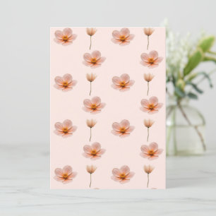 Floating Floral Melody Invitation