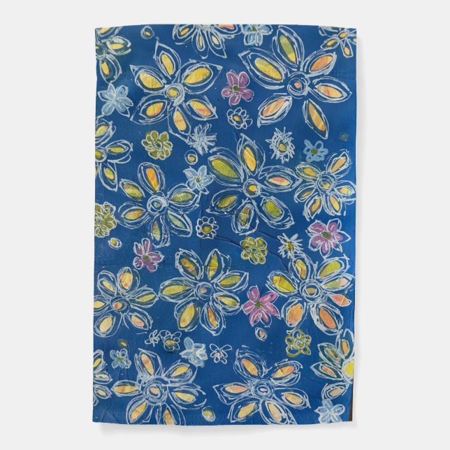 Floating Flowers Garden Flag (Front)