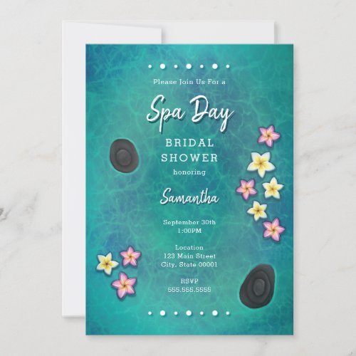 Floating Flowers Spa Day Invitation