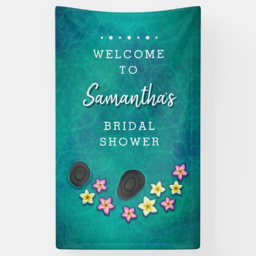 Floating Flowers Spa Party Welcome Banner