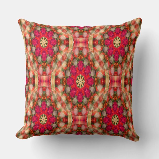 Floating Flowers.... Throw Pillow (Front)