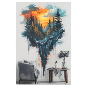 Floating Forest Dreamy Metal Print