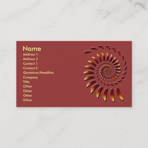 Floating Fractal Abstract Art Business Card