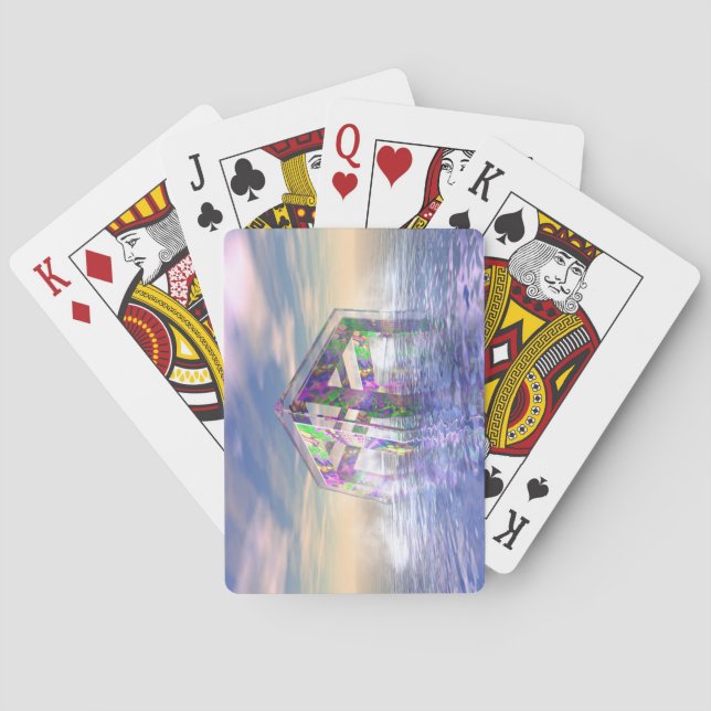 Floating Fractal Poker Cards (Back)