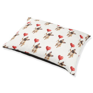 Floating Frenchie Hearts Pet Bed