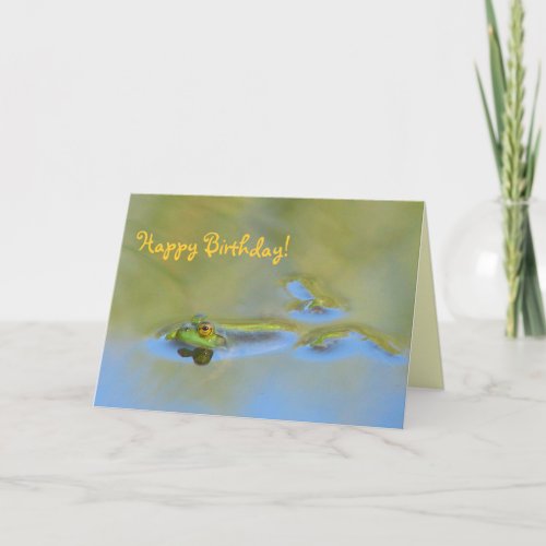 Floating Frog Birthday Card