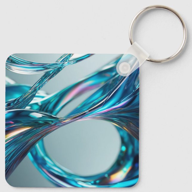 Floating Glass Water Keychain (Back)