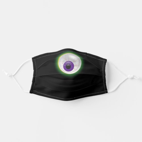 Floating Glowing Purple Eyeball Eye Halloween Adult Cloth Face Mask