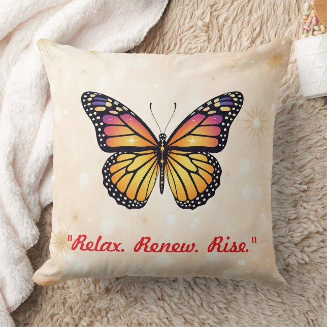 "Floating Golden Beauty" Throw Pillow (Blanket)
