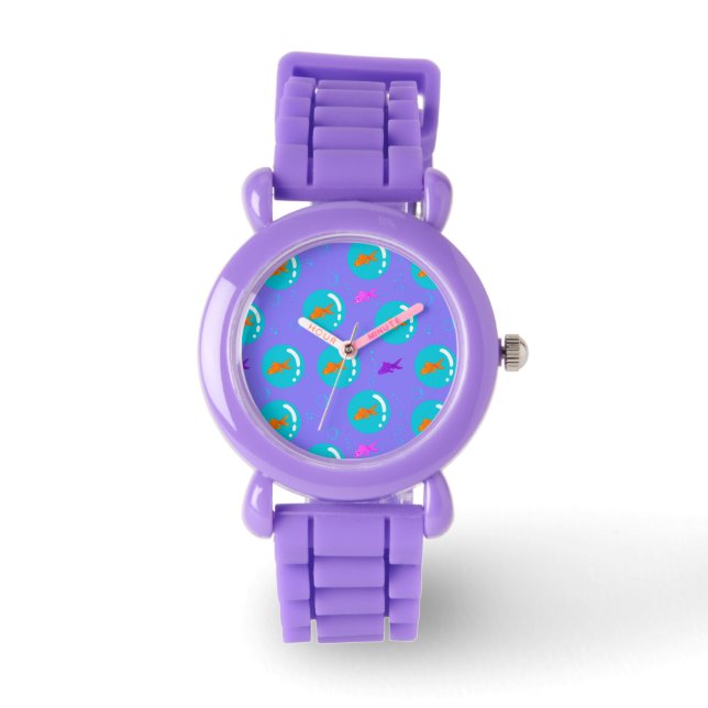 Floating goldfish_periwinkle watch (Front)
