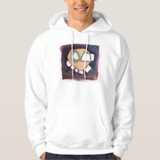 floating head on a hoodie