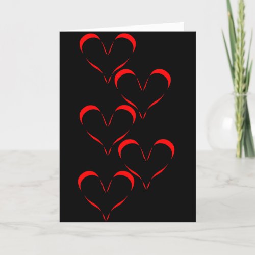 Floating Heart Valentines Day Card