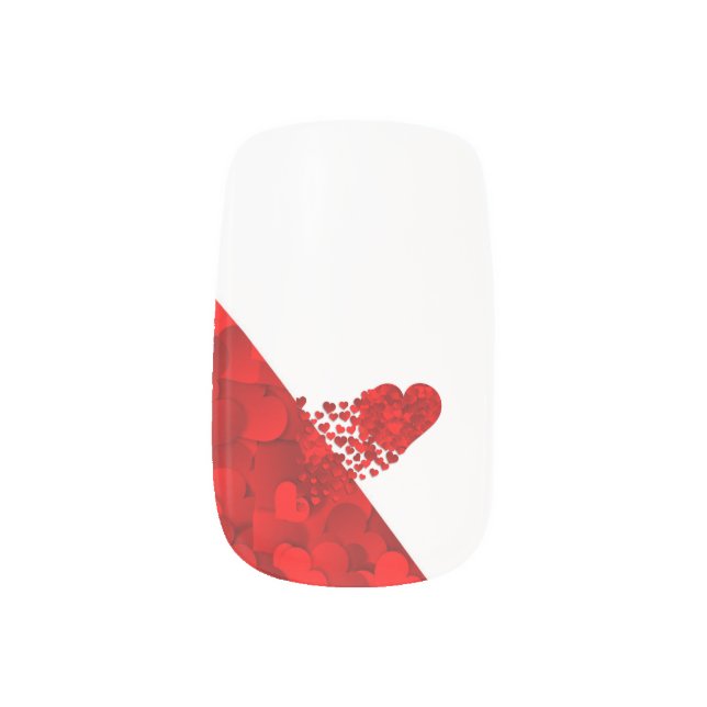 Floating Hearts Minx Nail Art Decals (Left Thumb)