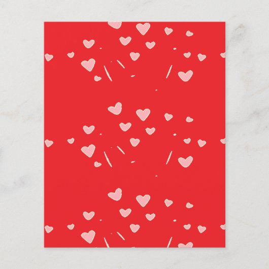 floating hearts on red (Front)