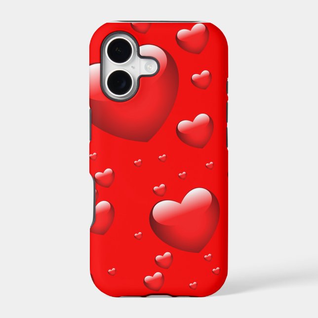 Floating Hearts Pattern Iphone Case (Back)