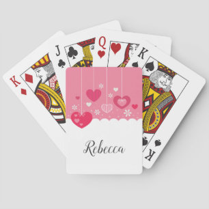 Floating Hearts playing cards