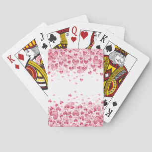 Floating Hearts Poker Cards