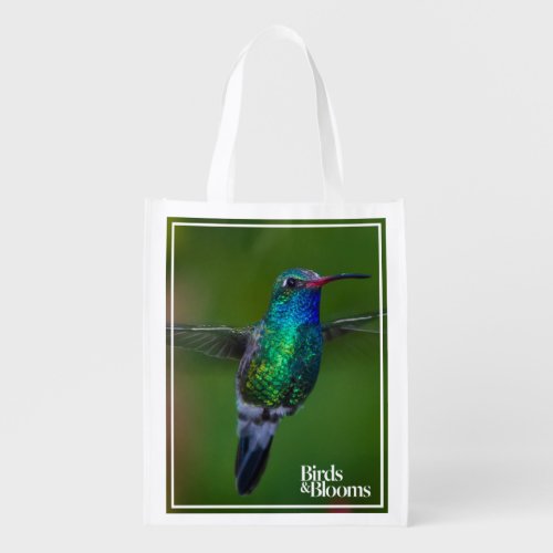 Floating Hummingbird Reusable Grocery Bag