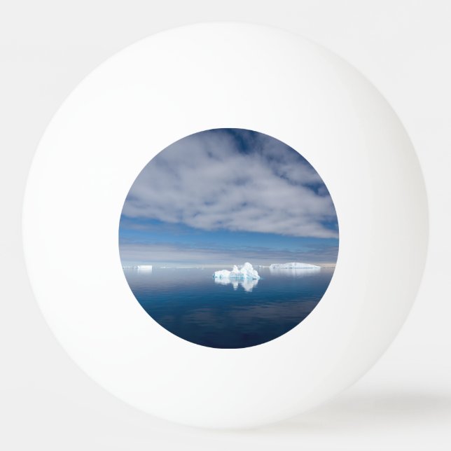 Floating ice in Antarctica Ping Pong Ball (Back)